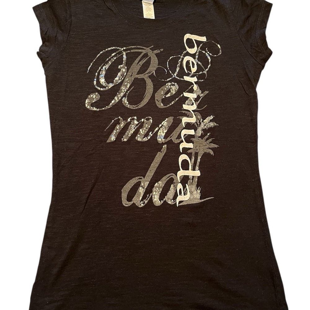 3/$18 Black “Bermuda” Graphic T-Shirt